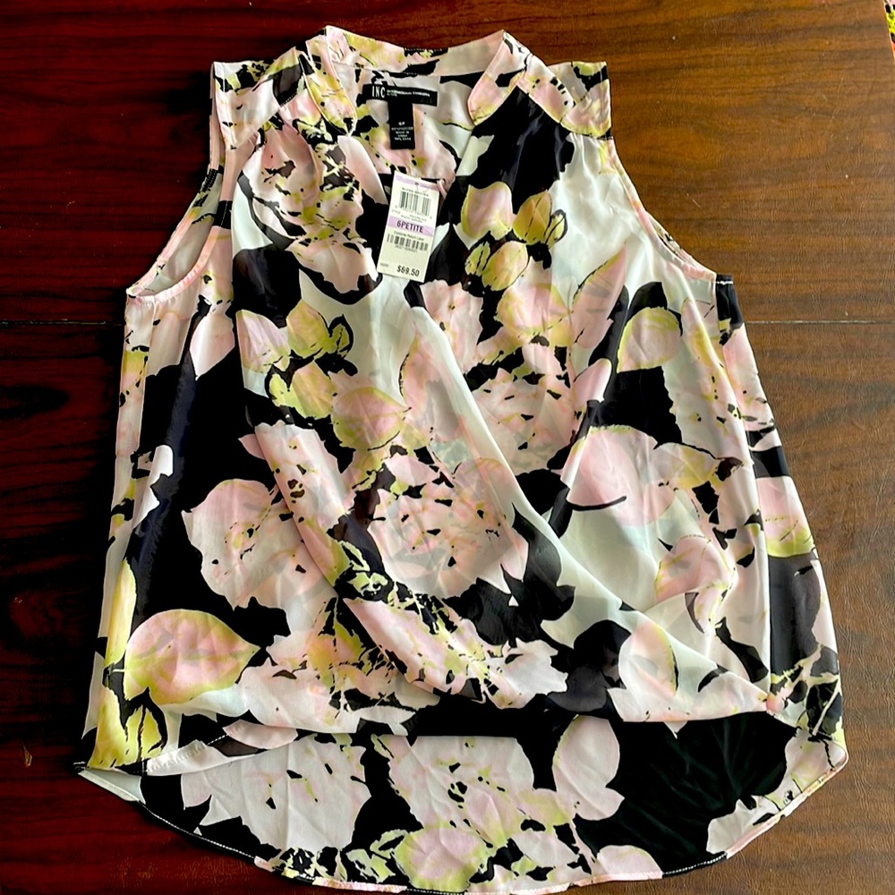 Sheer INC sleeveless blouse size 6P
